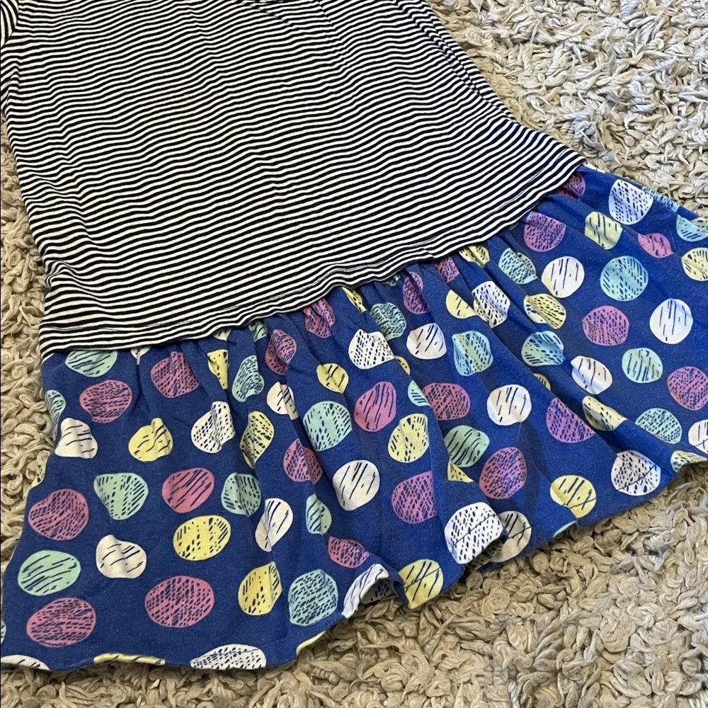 2016 Gymboree Outlet Navy and White Striped Dress, Size 5